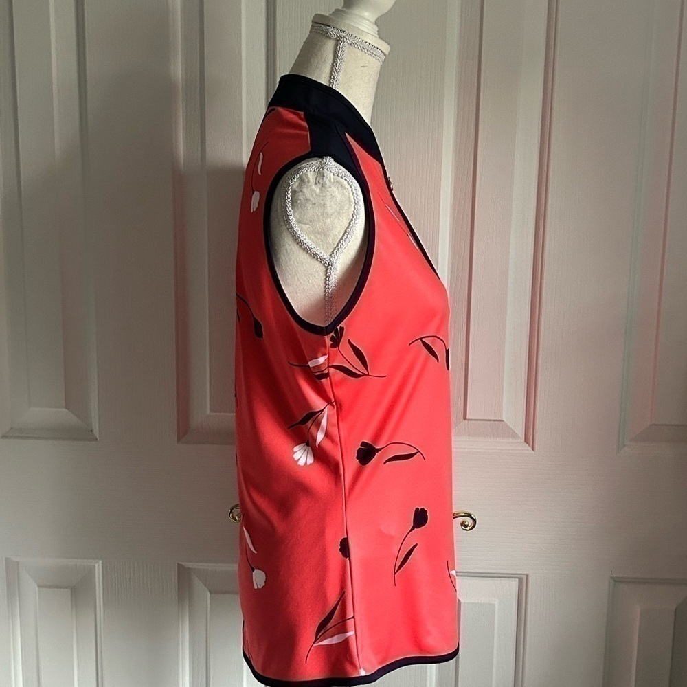 NWT CALLAWAY Women Sleeveless Golf Shirt, Opti Dri, Orange, Size Medium - Picture 3 of 6